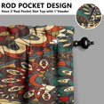 thumbnail image 3 of Paisley Design Kitchen Curtains - Vintage Tier Cafe Curtains for Bathroom Living RV Rod Pocket Window Drapes 36 Inch 2 Panels Set 28"x36" Window Treatment Tiers, 3 of 4