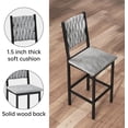 thumbnail image 6 of BAXLUXE 5-Piece Dining Set, 4-Person Kitchen Dining Table Set, Kitchen Dining Table with 4 Velvet-Upholstered Chairs, Suitable for Kitchens, Dining Rooms, Apartments, and Breakfast Nooks, Brown/Gray, 6 of 8