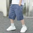 thumbnail image 2 of Stretch Cargo Shorts Boys Blue Pants Classic Fit Elastic Waist Shorts Boys' Athletic Shorts Boys Outfits Size 4-5 Years Summer&nbsp;Clothing, 2 of 8