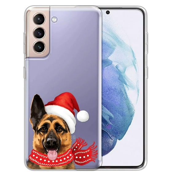 WIRESTER German Shepherd Happy Transparent Soft Gel TPU Clear Case Slim Protective Cover for Samsung Galaxy S22 6.1" 2022