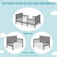 Dream On Me Hudson 3 in 1 Convertible Toddler Bed in Storm Grey