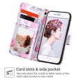 thumbnail image 5 of ULAK Wallet Phone Case for iPhone SE 5G 2022,iPhone SE 2020,iPhone 8 7, Shockproof Kickstand Flip Case for Apple iPhone SE 3 2 Geneneration/7/8 with Credit Card Holder for Girls Women, Pink, 5 of 9