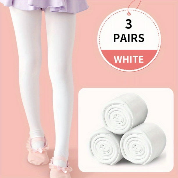 3pairs Girls Kids Velvet Solid Color Stockings Leggings Tights, Children  Girls Dress Pantyhose Ballet Dance Socks 