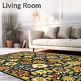thumbnail image 2 of ODIKA 4'x6' Machine Washable Non-Slip Area Rug, Multi Color Circular Floral Design with Modern Appeal High Traffic Rug, Blue, 95405, 2 of 7
