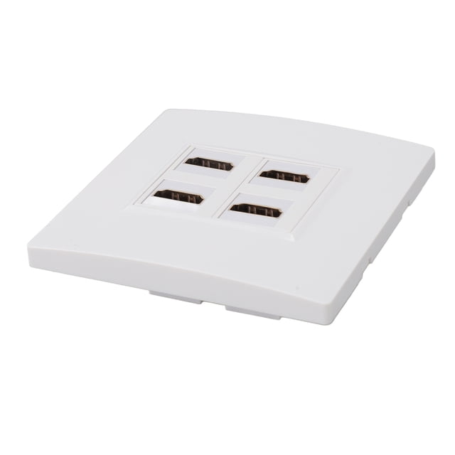 Panel De Pared Con Interfaz Multimedia HD, Placa De Pared 4K HD 4 Puertos Práctica Alta Compatibilidad 4K 60HZ Para Proyectos Para Computadoras