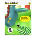 Dino Inflatable Play Center, Airefina Kids Pool, 97"x76"x41" Summer Swim Blow up Kiddie