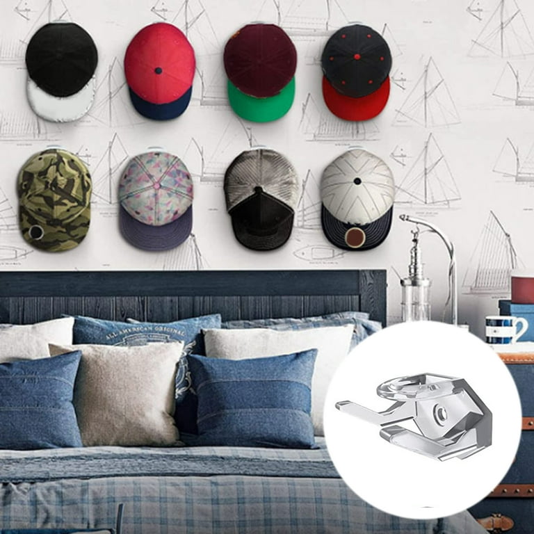 UDIYO Adhesive Hat Hooks for Wall, Hat Rack for Baseball Caps, No
