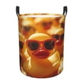 thumbnail image 1 of Balery Sunglasses Yellow Duck Cesta de ropa redonda con asas, impermeable, independiente, para ropa, juguetes, dormitorio y familia-Small, 1 of 6