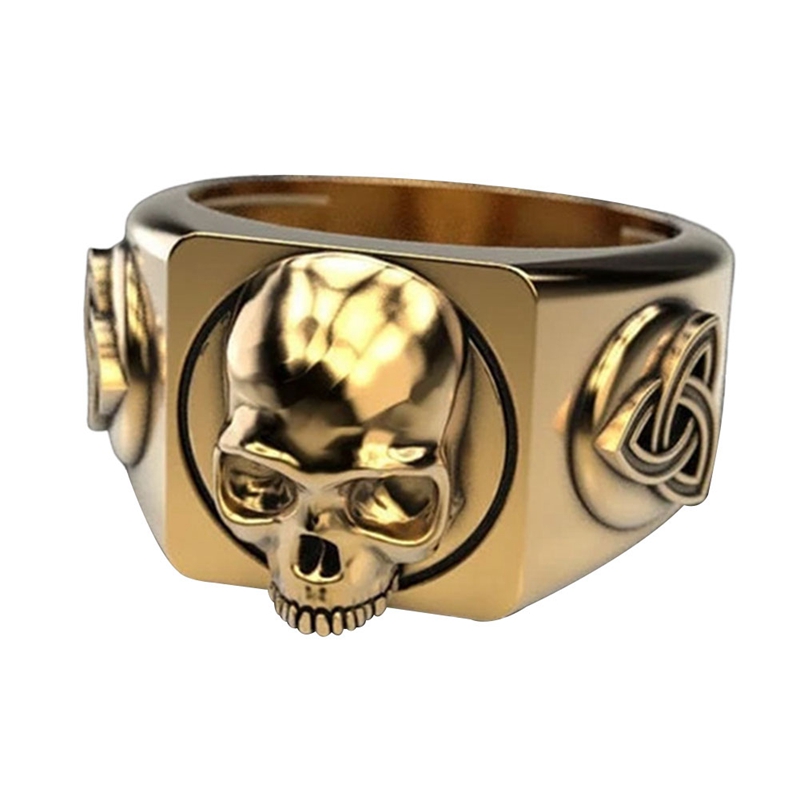 Shiyao Shiyao 1pc Vintage Skull Seal Ring For Men Male Punk Gothic Style Jewelry Gift Walmart Com Walmart Com
