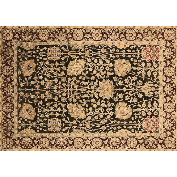 Ahgly Company Indoor Rectangle Oriental Brown Industrial Area Rugs, 2' x 4'