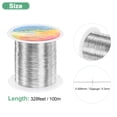 thumbnail image 3 of Alambre de joyería de 0.2 mm, calibre 32, 328 pies de alambre de cobre para hacer joyas/plantar/tejer/manualidades DIY, alambres de metal suave [100M, blanco plateado], 3 of 7