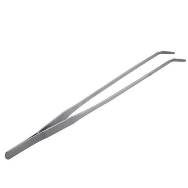 Pinzas de acero inoxidable para acuarios - cabeza curvada, 25-27cm, para acuarios de plantas y gambas