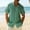 Green, variant on Mens Short Sleeve Button Down Shirts, Men's Classic Stripped Casual Work Top with Button Placket for Business and Leisure Wear