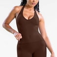 thumbnail image 5 of zbxnLI Women's Slim Yoga Tank Top Summer Fashion Solid Color Sleeveless Athletic Workout Running Tops for Womens, 5 of 7