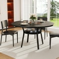 thumbnail image 5 of Ataucjin Dining Table for 4, 47 Inch Kitchen Table, Round Dining Room Table with Storage Shelf for Dining Room, Kitchen,Table Only, 5 of 8