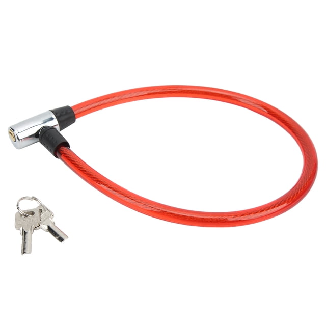 Bike Lock Cable, Bicycle Lock Cable Easy Operation Two Keys For Motorcycle For Bike For Gate Red