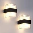 thumbnail image 1 of Aplique LED de pared para exterior, blanco cálido 3000K, IP65, acrílico, para jardines, patios y paredes exteriores. Dimensiones: 104 x 90 x 134 mm., 1 of 5