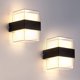 thumbnail image 1 of Aplique LED de pared para exterior, blanco cálido 3000K, IP65, acrílico, para jardines, patios y paredes exteriores. Dimensiones: 104 x 90 x 134 mm., 1 of 5
