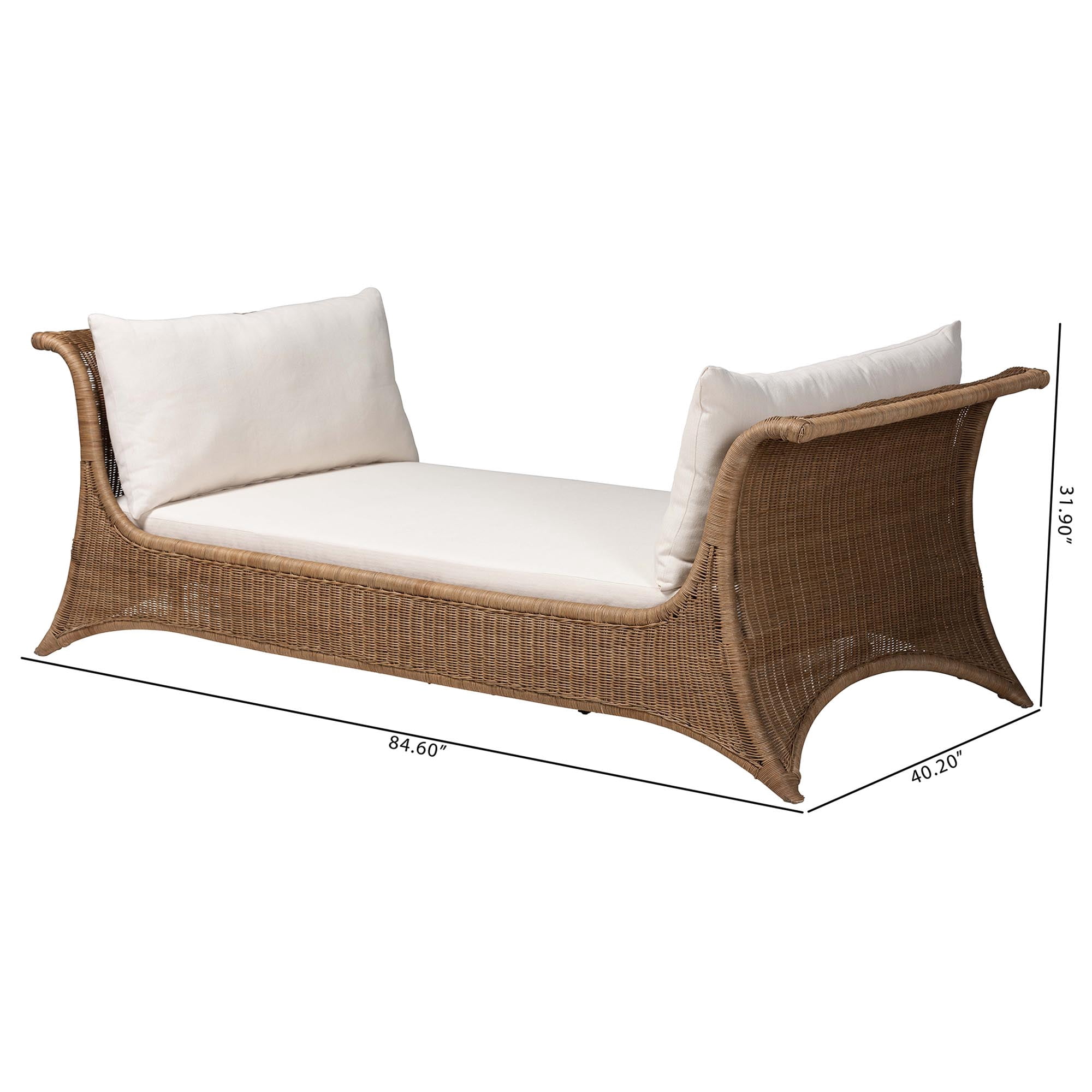 bali & pari Kalisha Boho Daybed, Greywash