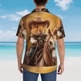 thumbnail image 3 of Lsque Western Cowboy Guinea Pig pattern Hawaiian Shirt for Men, Unisex Summer Beach Casual Short Sleeve Button Down Shirts-Small, 3 of 9