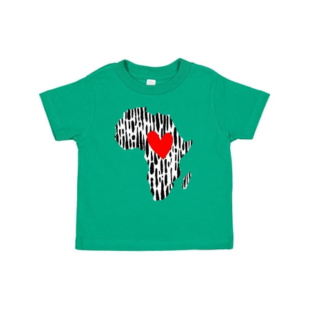 

Inktastic Black History Month Ink Print African Heart Gift Toddler Boy or Toddler Girl T-Shirt