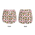 thumbnail image 5 of Picia Abstract Pink Plaid Butterfly Pattern Women's 2 in 1 Athletic Running Shorts High Waisted Workout Casual Gym Sweat Shorts with Comfy Liner Zipper Pockets-Small, 5 of 9