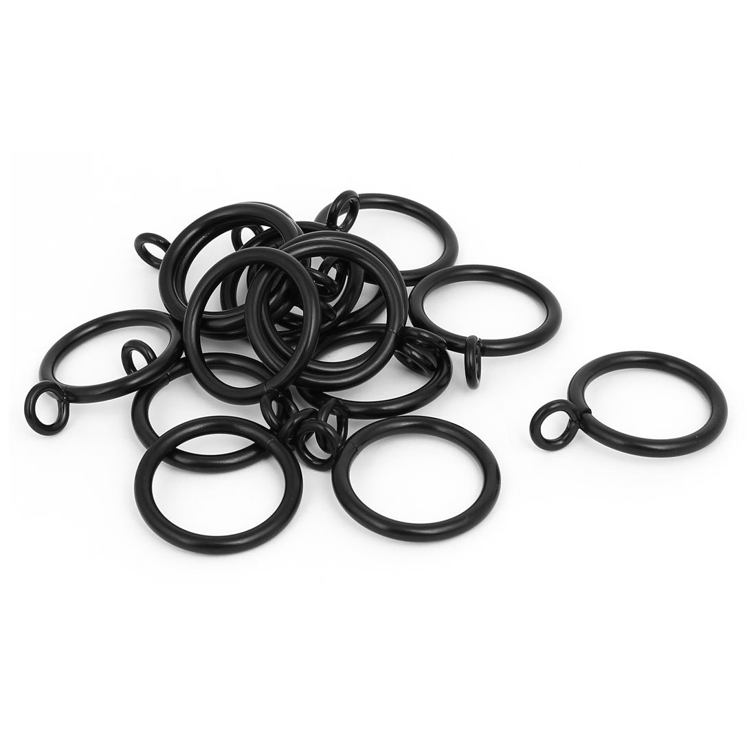 Metal Drapes Curtain Eyelet Rings Black 28mm Inner Diameter