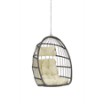 thumbnail image 5 of Hanging Egg Chair Without Stand,Rattan Wicker Swing Egg Chair with Resistant Cushion,Outdoor Swing Chair for Balcony Garden Bedroom,Khaki+Yellow, 5 of 12