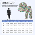 thumbnail image 4 of Susaid Watercolor Flowers Print Men's Long Sleeve Pajama Set, Two-Piece Button-Down Loungewear PJs Set, Comfortable Sleepwear for Relaxation-X-Large, 4 of 7