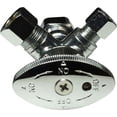 thumbnail image 5 of Dual Compression Outlet Angle Stop Valve, Plumbing Fitting, Quarter Turn, Single Handle Multi-Select Positions, Water Valve Shut Off 1/2" (5/8” OD) Inlet x (3/8" & 1/4") Outlets, 5 of 8