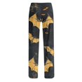thumbnail image 5 of WTOBBY Women's Seasonal Halloween Print Casual Pants with Drawstring Waist, Comfortable Loose Fit Trousers for Fall Theme Activities,Yellow XL, 5 of 8