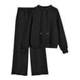 thumbnail image 4 of SUNBS 2 Piece Outfits Women Sweatsuits Drawstring Sweatshirt Lounge Sets 2025 Fall Wide Leg Sweatpants Tracksuit with Pockets, 4 of 9