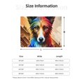 thumbnail image 5 of Honeii Colorful Art Dog print throw blanket, crafted from cozy cotton flannel, offers versatile home decor as a bedding suitable for all seasons.-, 5 of 6