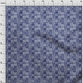 thumbnail image 3 of oneOone Cotton Jersey Indigo Blue Fabric Geometric African Dress Material Fabric Print Fabric By The Yard 58 Inch Wide, 3 of 4