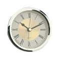 thumbnail image 4 of Yinanstore Horloge Ronde Moderne avec Chiffres Romains pour Salon Chambre École argent, 4 of 8