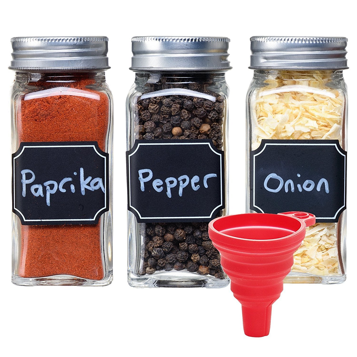 Salt and Pepper Shakers Moisture Proof Set of 4 Small Mini Salt Shaker to go Camping Picnic Outdoors Kitchen Lunch Boxes Travel Spice Set Clear with Red Covers Plastic Airtight Spice Jar Dispenser