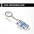 thumbnail image 3 of Uemuo Bulldog Friend Pattern Rectangular Metal Keychain - Durable, Stylish, and Personalized Key Ring for Men and Women,Engraved Keychain,Gift Slim Sturdy Keychain, 3 of 7