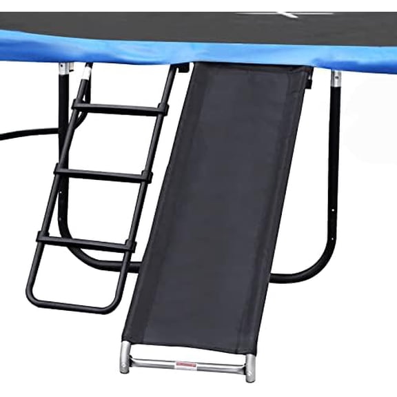 Trampoline Ladder Slide kit, Universal Trampoline Weather Resistant Galvanized Ladder with Slide for Children Kids, Steel Shoe Storage Bag$$Sport & Recreation Other