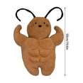 thumbnail image 3 of Lindo juguete de peluche de cucaracha musculosa, animales de peluche, muñeca de cucaracha con músculos abdominales, divertido cojín suave para niños y adultos, regalo único, decoración del hogar, ador, 3 of 6