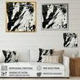 thumbnail image 5 of Designart "Monochromatic Fight With Paint Strokes" Abstract Shapes Picture Framed Wall Decor, 5 of 5