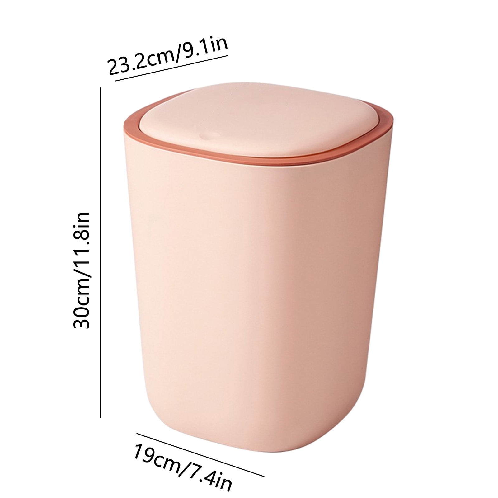 ufehgfjh Garbage Can Silent Opening And Closing Lid Trash Can Bathroom Bedroom Office Dormitory Small Space Living Trash Recycling Bin