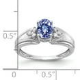 thumbnail image 2 of Primal Gold 14 Karat White Gold 7x5mm Oval Tanzanite and Diamond Ring, 2 of 4