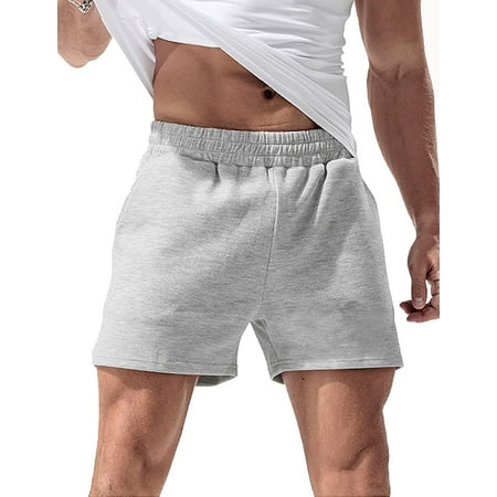 Muscle Alive Mens Bodybuilding Shorts 3 Inseam Cotton