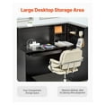 thumbnail image 5 of Reception Desk 55 Inch L-Shaped Counter, Office Front Desk with Drawer & Cabinet, Checkout Counter for Lobby Salon Office, Black, 5 of 9