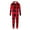 Red 1, variant on Family Christmas Pajamas Matching Set Trendy Plaid Print Xmas Holiday Zip Up Pjs Hooded Women Men Kid Baby Sleepwear,Red 2,Dad:L