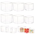 thumbnail image 7 of 12 Pcs 3 Sizes Square Transparent Display Boxes Acrylic Display Case Small Acrylic Box with Lids Gifts Box Storage Display Box Organizer Clear, 7 of 7