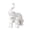 White, variant on mdesiwst Elephant Ornament Black Golden Animal Design Resin Figurine Symbolizing Good Luck Strength Wisdom Elephant Sculpture