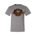 thumbnail image 2 of Wild Bobby, Gothic Skull and Dragon, Pop Culture, Men Graphic Tees, Heather Grey, 5XL, 2 of 3