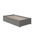 thumbnail image 4 of Concord Platform Bed with Flat Panel Foot Board and Twin Size Urban Trundle Bed, Multiple Colors, Multiple Sizes, 4 of 7