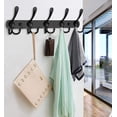 thumbnail image 5 of Perchero de pared de acero inoxidable, ganchos para abrigos, gancho de pared para toallas, sombrero, negro JAMW Sencillez, 5 of 5